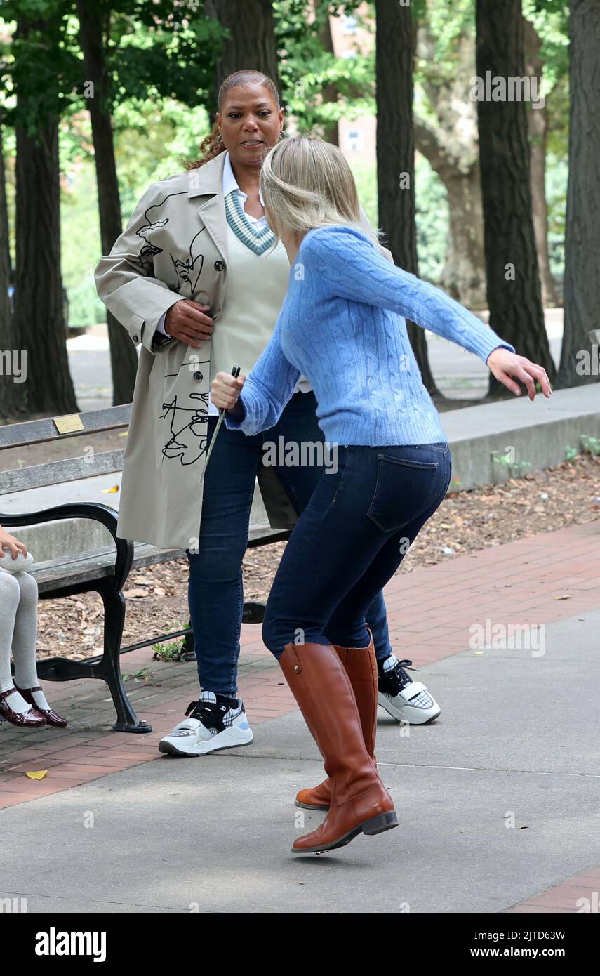 Filming On The Brooklyn Set Of `The Equalizer` -PICTURED: Queen Latifah